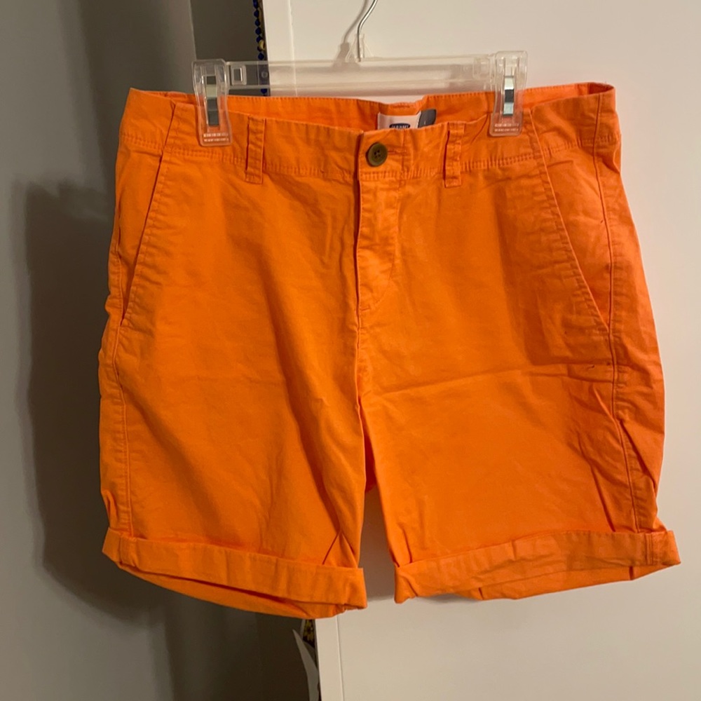 Orange cotton women’s shorts